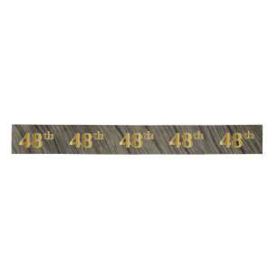 Lazo De Raso Faux/Imitation Gold "48th" Event Number (Rustic)