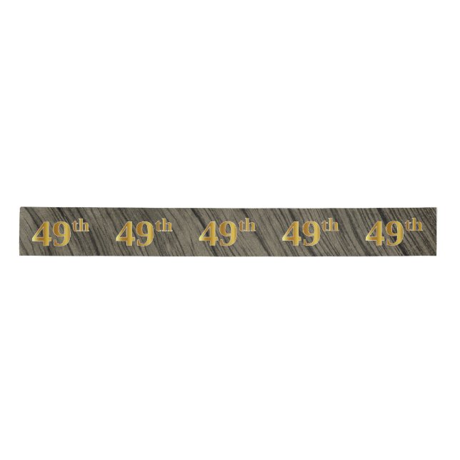 Lazo De Raso Faux/Imitation Gold "49th" Event Number (Rustic) (Anverso)