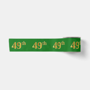 Lazo De Raso Faux/Imitation Gold "49th" Event Number (Verde)