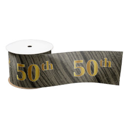 Lazo De Raso Faux/Imitation Gold "50th" Event Number (Rustic)