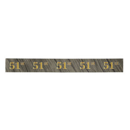 Lazo De Raso Faux/Imitation Gold "51st" Event Number (Rustic)