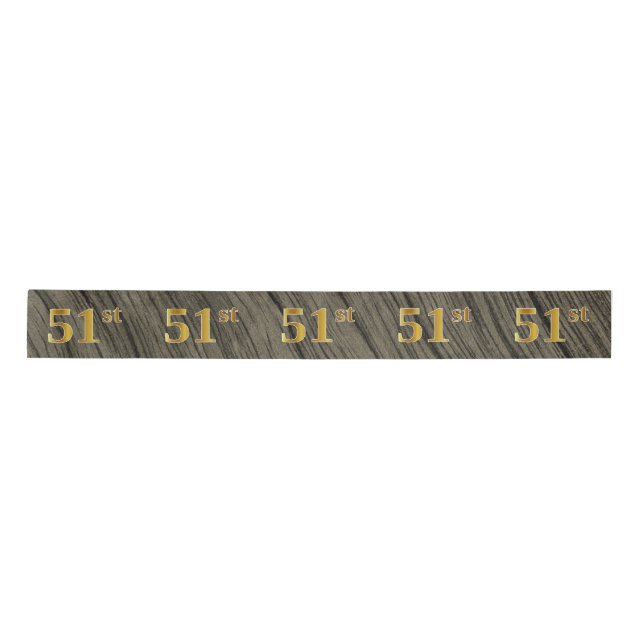Lazo De Raso Faux/Imitation Gold "51st" Event Number (Rustic) (Anverso)
