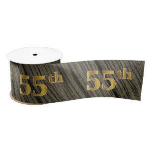Lazo De Raso Faux/Imitation Gold "55th" Event Number (Rustic)