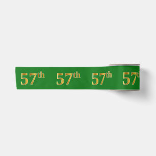 Lazo De Raso Faux/Imitation Gold "57th" Event Number (Green)