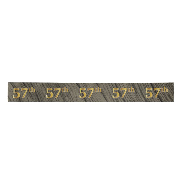 Lazo De Raso Faux/Imitation Gold "57th" Event Number (Rustic) (Anverso)
