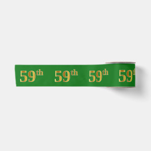 Lazo De Raso Faux/Imitation Gold "59th" Event Number (Green)