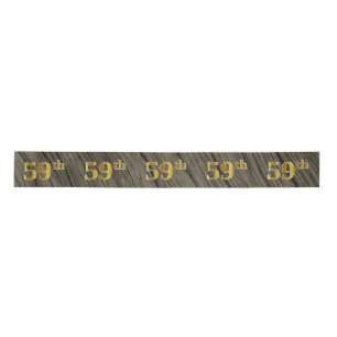 Lazo De Raso Faux/Imitation Gold "59th" Event Number (Rustic)