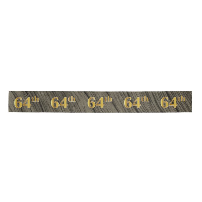 Lazo De Raso Faux/Imitation Gold "64th" Event Number (Rustic) (Anverso)