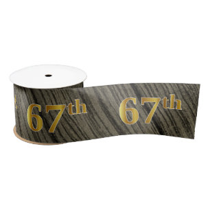 Lazo De Raso Faux/Imitation Gold "67th" Event Number (Rustic)