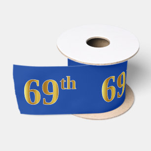 Lazo De Raso Faux/Imitation Gold "69th" Event Number (Azul)