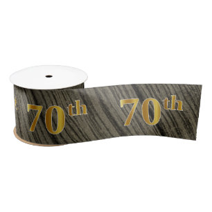 Lazo De Raso Faux/Imitation Gold "70th" Event Number (Rustic)