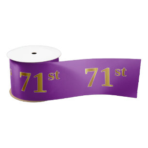 Lazo De Raso Faux/Imitation Gold "71st" Event Number (Purple)