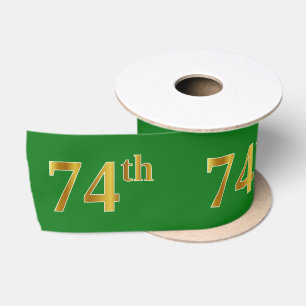 Lazo De Raso Faux/Imitation Gold "74th" Event Number (Green)