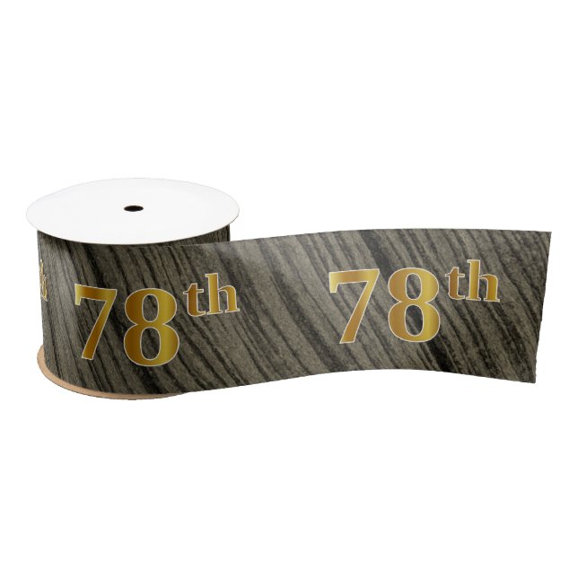 Lazo De Raso Faux/Imitation Gold "78th" Event Number (Rustic) (Carrete)