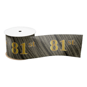 Lazo De Raso Faux/Imitation Gold "81st" Event Number (Rustic)