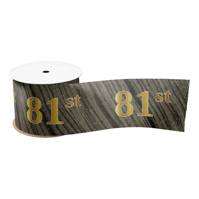 Lazo De Raso Faux/Imitation Gold "81st" Event Number (Rustic) (Carrete)