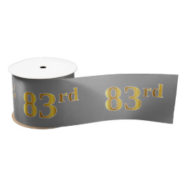 Lazo De Raso Faux/Imitation Gold "83rd" Event Number (Gris)