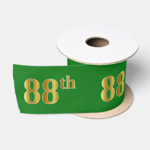 Lazo De Raso Faux/Imitation Gold "88th" Event Number (Verde)