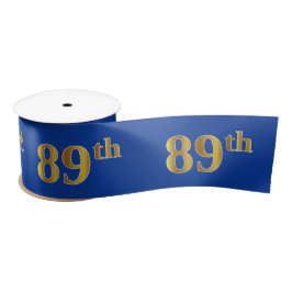 Lazo De Raso Faux/Imitation Gold "89th" Event Number (Azul)