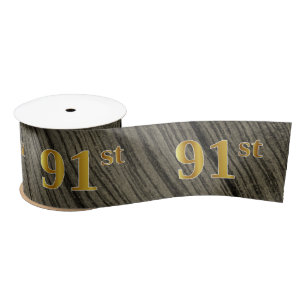 Lazo De Raso Faux/Imitation Gold "91st" Event Number (Rustic)