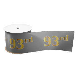 Lazo De Raso Faux/Imitation Gold "93rd" Event Number (Gris)