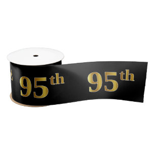 Lazo De Raso Faux/Imitation Gold "95th" Event Number (Negro)