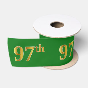 Lazo De Raso Faux/Imitation Gold "97th" Event Number (Green)