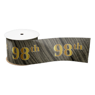 Lazo De Raso Faux/Imitation Gold "98th" Event Number (Rustic)