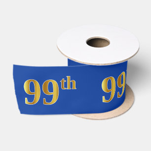 Lazo De Raso Faux/Imitation Gold "99th" Event Number (Azul)