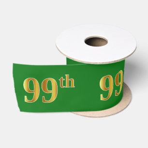 Lazo De Raso Faux/Imitation Gold "99th" Event Number (Green)