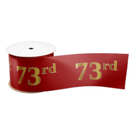 Lazo De Raso Faux/Imitation Gold Look "73rd" Event Number (Red)