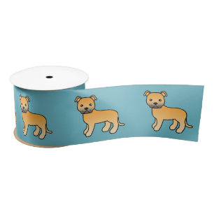 Lazo De Raso Fawn Staffordshire Bull Terrier Dog Cute Drawing