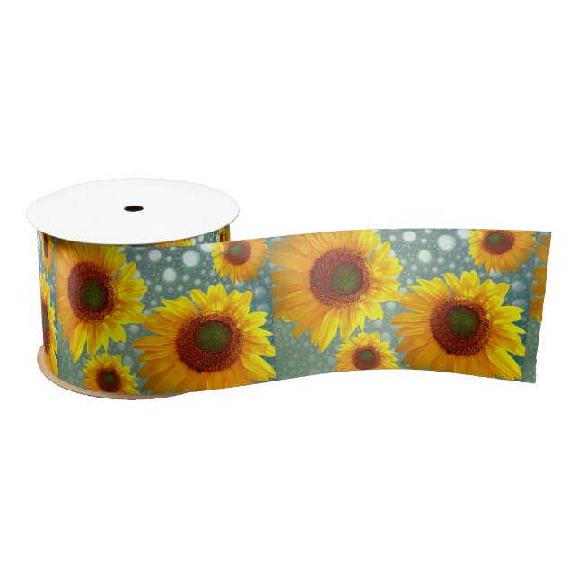 Lazo De Raso Felices girasoles (Carrete)