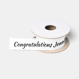 Lazo De Raso Felicitaciones de Boda Nombres de Pareja Negro Bla