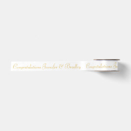 Lazo De Raso Felicitaciones de Boda Oro Nombres Personalizados