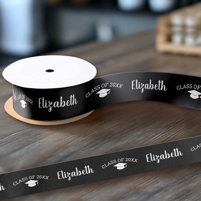 Lazo De Raso Felicitaciones Graduación del guión de nombre de g (Custom Graduation Ribbon)