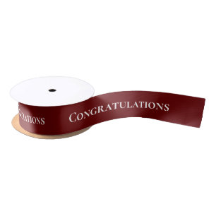 Lazo De Raso Felicitaciones Red White Personalizada