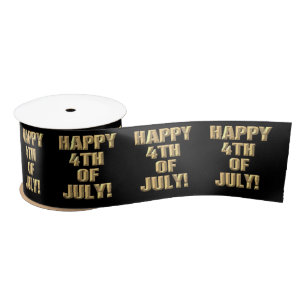 Lazo De Raso Feliz 4 de julio, bollo negro