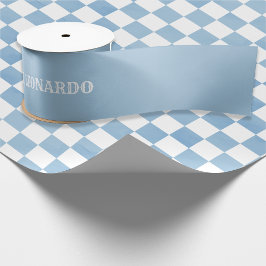 Lazo De Raso Feliz cumpleaños Baby Blue para niño 