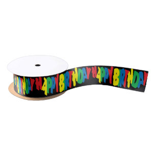 Lazo De Raso Feliz Cumpleaños Word Text