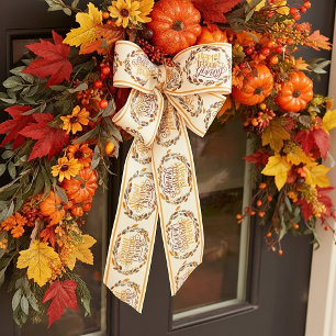 Lazo De Raso Feliz Día de Acción de Gracias