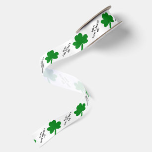 Lazo De Raso Feliz día de San Patricio Tréboles 1.5"