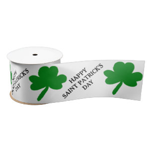 Lazo De Raso Feliz día de San Patricio Tréboles verdes