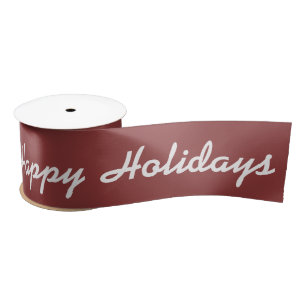 Lazo De Raso Feliz Navidad Felices Fiestas Rojas Ftwrap