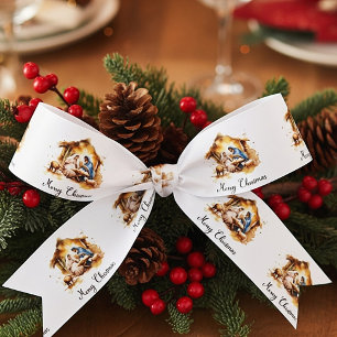 Lazo De Raso Feliz Navidad Natividad