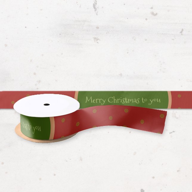 Lazo De Raso Feliz Navidad Personalizado Texto rojo (Subido por el creador)