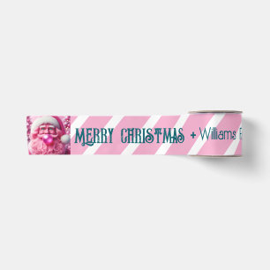 Lazo De Raso Feliz Navidad Pink Bubble Gum Nombre del equipo