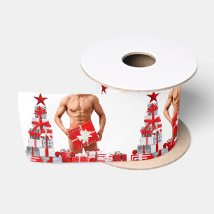 Lazo De Raso Feliz Navidad SlipperyJoe regalo rojo blanco plate