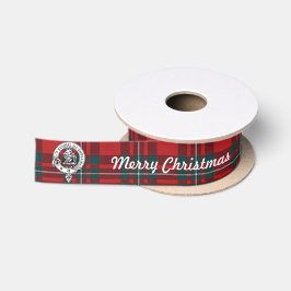 Lazo De Raso Feliz tartán de Chrismas MacGregor insignia del