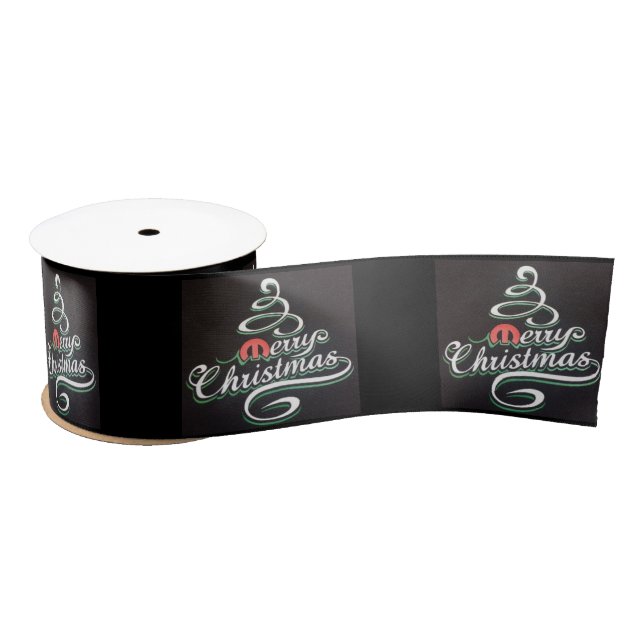 Lazo De Raso Festive Black Mopar Pretty Christmas Gift Ribbon (Carrete)